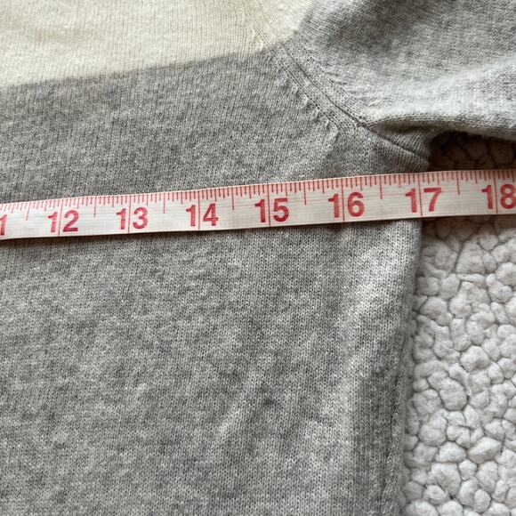Banana Republic Wool Cashmere Blend Gray Beige Colorblock Dress Small - Picture 9 of 10